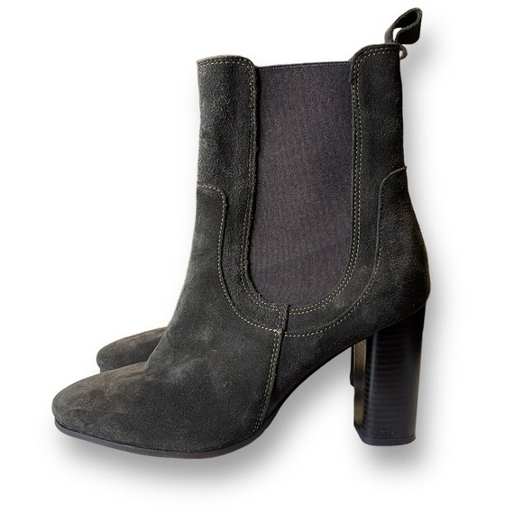 Gem’s Chelsea High Heel Boots Women’s Chocolate Brown Suede Size 40 US 9.5 - Picture 3 of 10